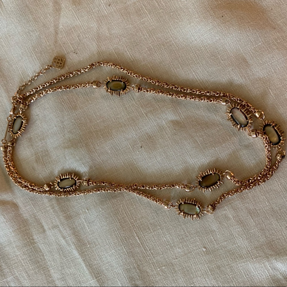 Long Kendra Scott Rose Gold Necklace